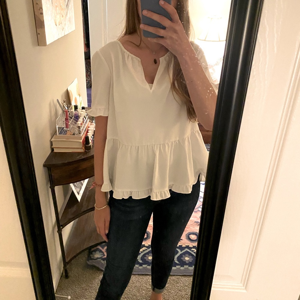 Madewell Stanza Peplum Blouse